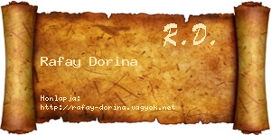 Rafay Dorina névjegykártya